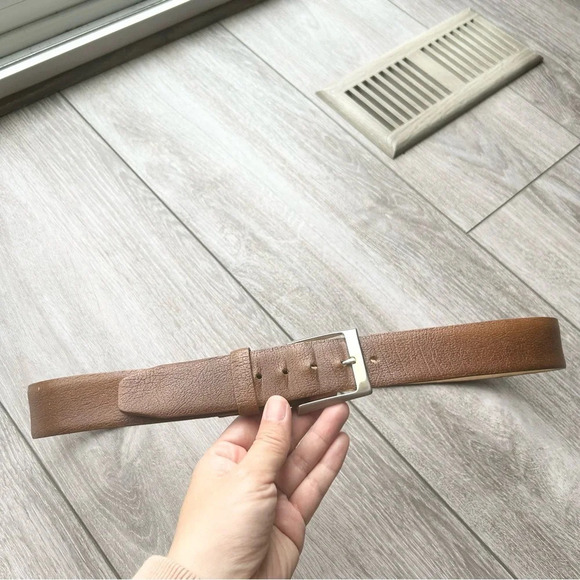 Vintage Quo Vadis Camel Grain Cowhide Brushed Suede Lining  Belt - Picture 2 of 15